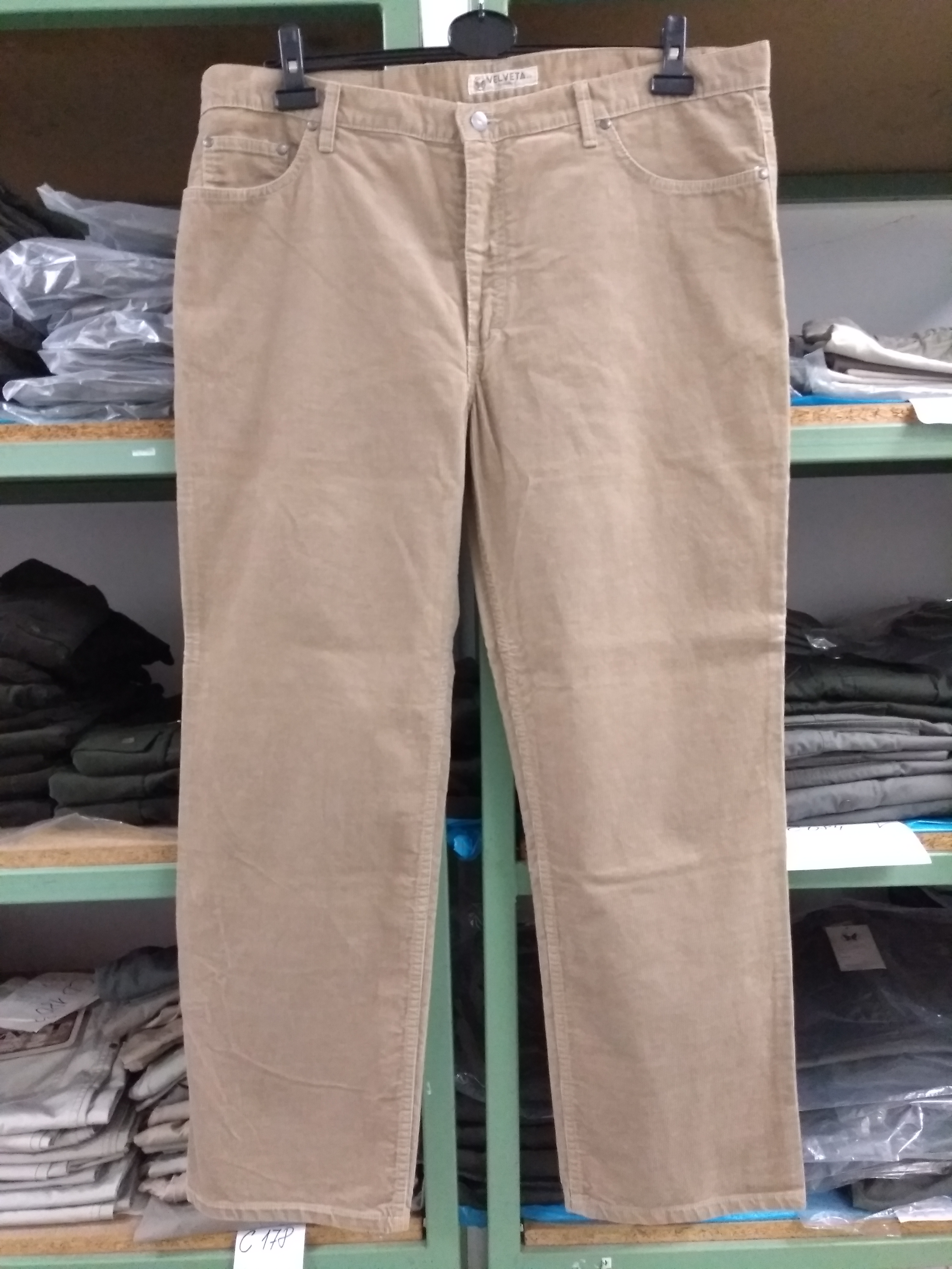 Manžestrové kalhoty béžové - starší typ - doprodej